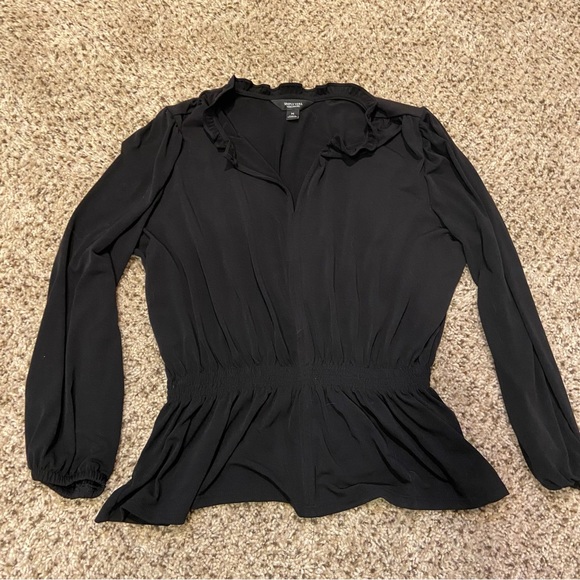 Simply Vera Wang Ruffle Neck Peplum Top - Picture 3 of 5